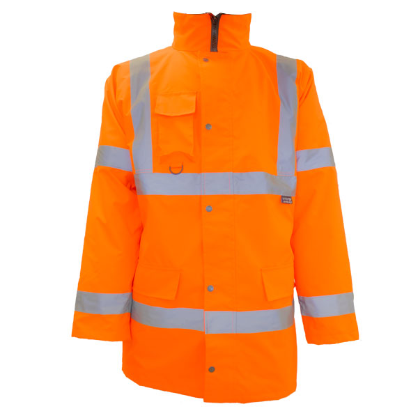 Blackrock High Visibility Yellow Orange Work Jacket Coat Parka Padded Hi Viz Vis 